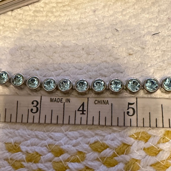 Touchstone Crystal Silver Ice Bracelet Aquamarine 3076BF - Picture 9 of 10